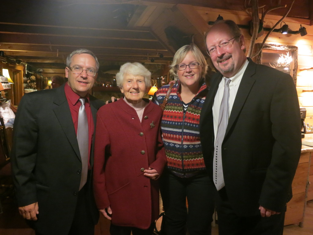 Stefan Koch, Hedi Stoehr Ballantyne, Bärli Nugent and Robert Conway at a September 2014 performance of Stöhr's cello and piano music in Vermont.