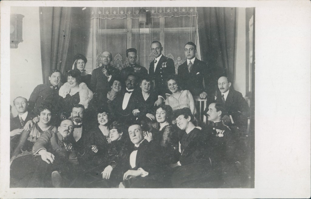 Richard and Marie (back row left) at a party during World War One.