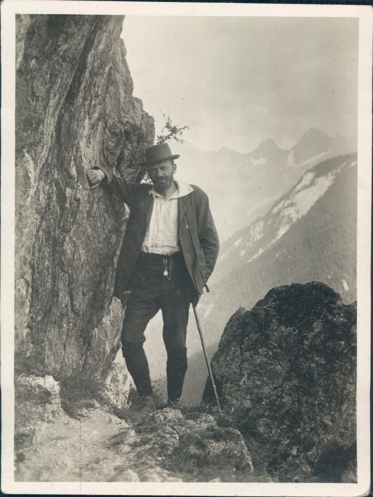 Richard Stöhr hiking in Hoher Dachstein, Styria Province ca. 1920