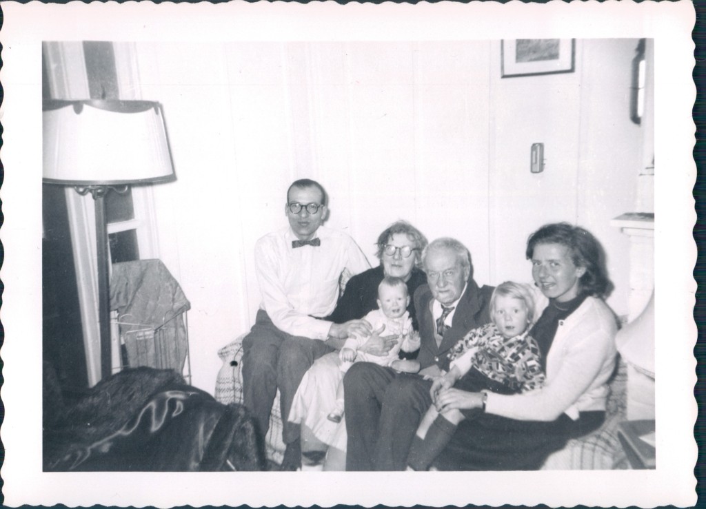 Richard Jr, Marie, Richard and Hedi (with two of her children), 1954 or 55.